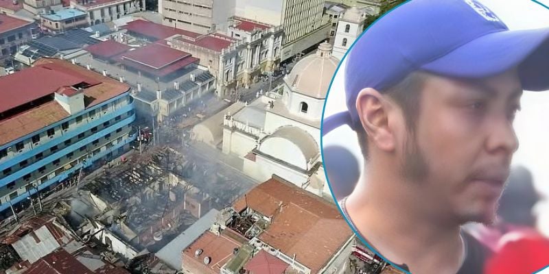 Dueño de negocios rompe en llanto al contar cómo inició el incendio en Chinda Díaz