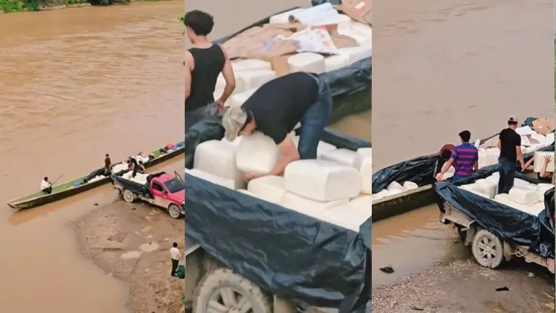 Lancha misteriosa carga Olancho