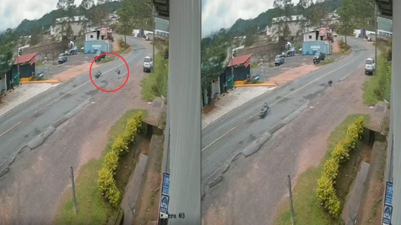 Motociclista accidentado en Marcala, La Paz