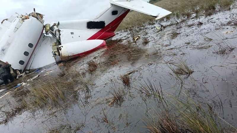 Investigan presunta narco avioneta que cayó accidentada en Gracias a Dios.