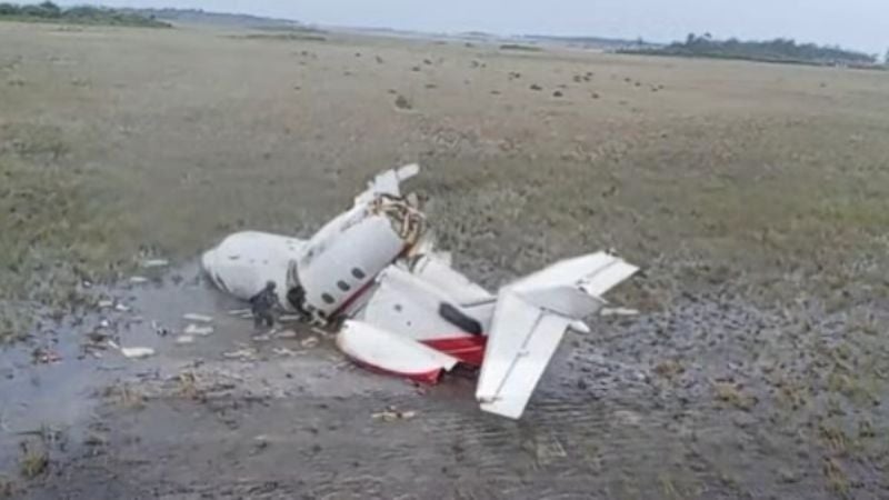 Investigan presunta narco avioneta que cayó accidentada en Gracias a Dios