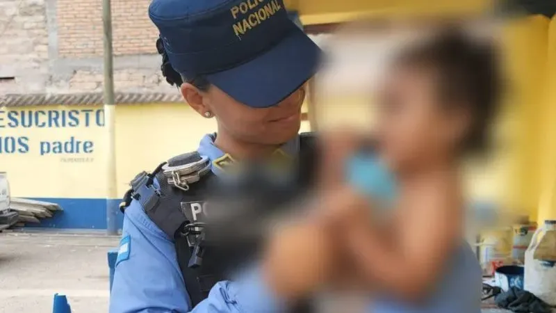 Niña abandonada centro TGU