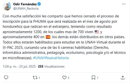 Odir Fernández en X