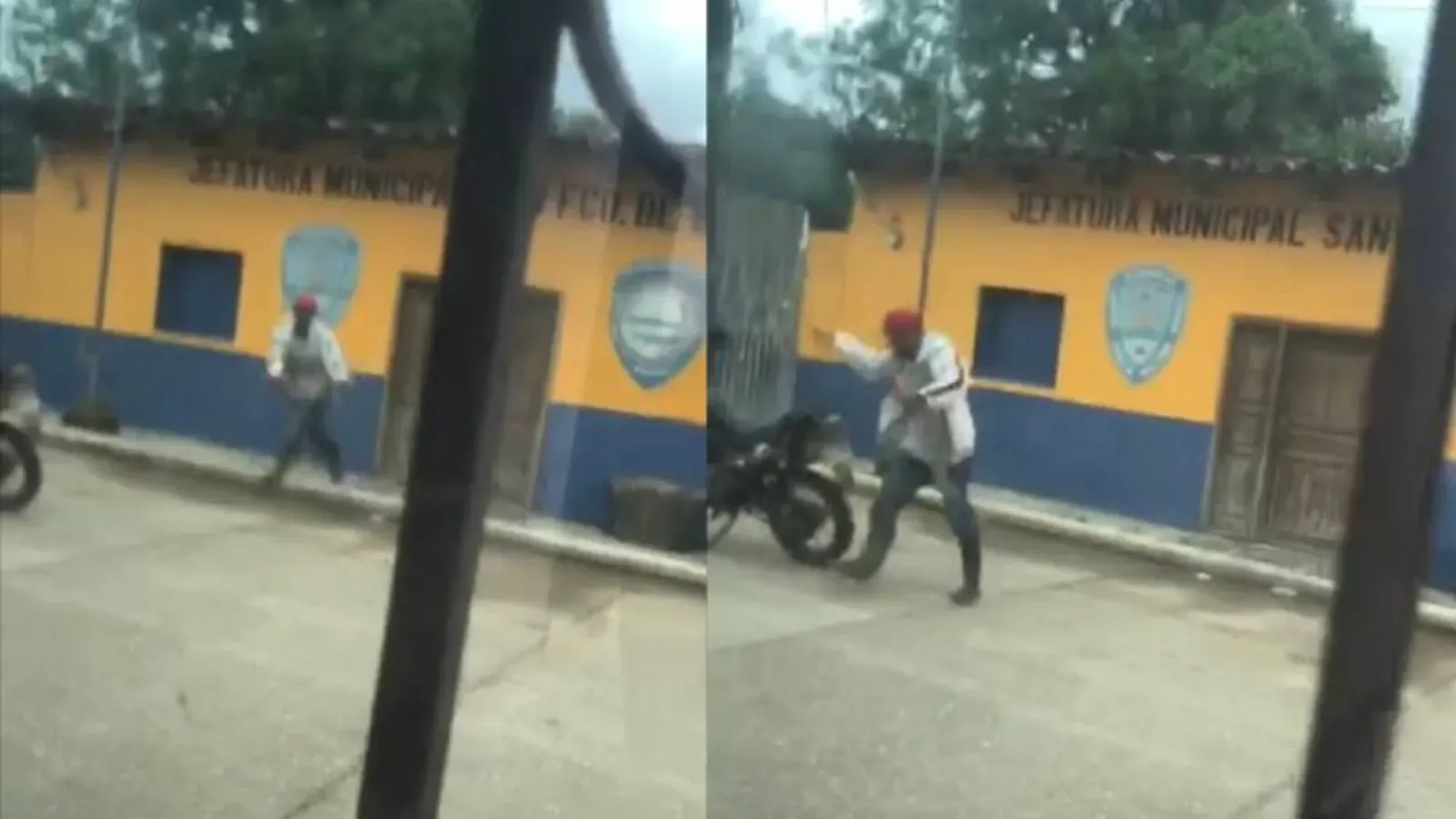 Hombre ataca posta policial con machete en Olancho