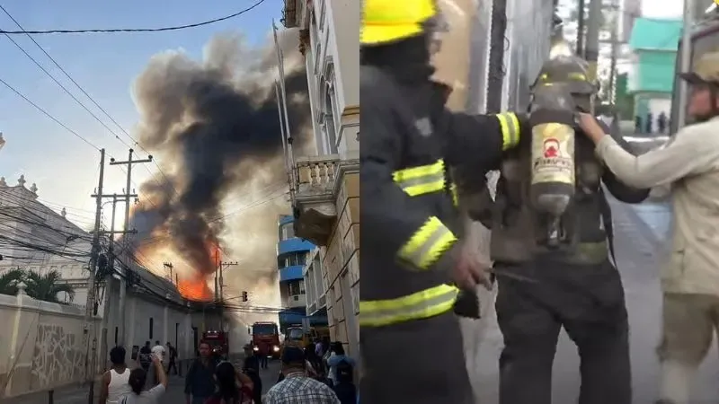 Bombero queda herido durante incendio en Tegucigalpa