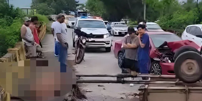 Accidente de tránsito deja dos personas lesionadas y un caballo muerto en San Manuel, Cortés