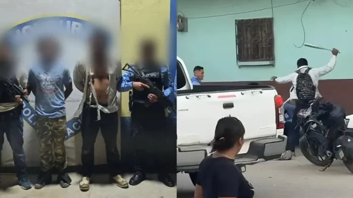 Capturan hombres agredir policías Yoro