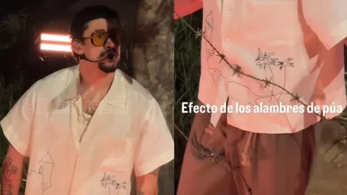 Bad Bunny en alambre de púas
