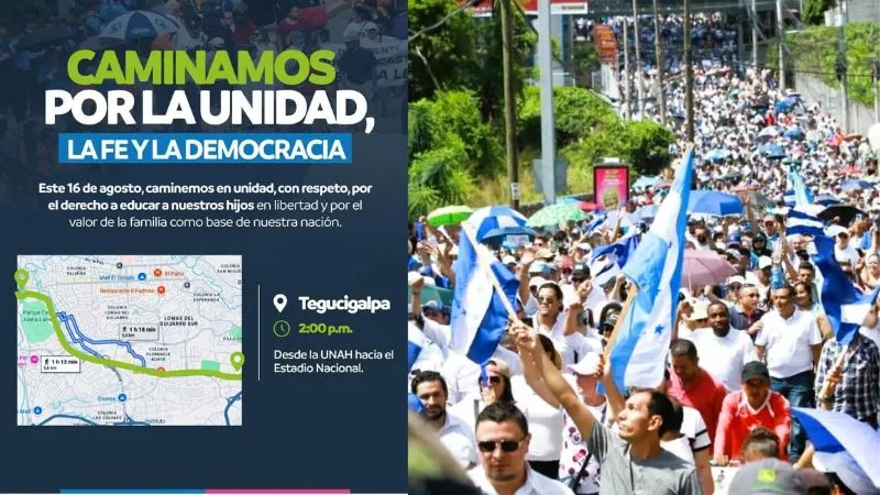 Ruta caminata oración Tegucigalpa