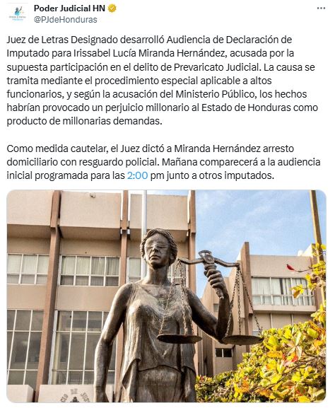 Comunicado del Poder Judicial