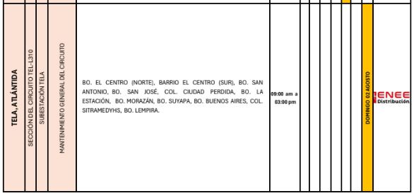 Cortes de energía 3 de agosto 2025 5