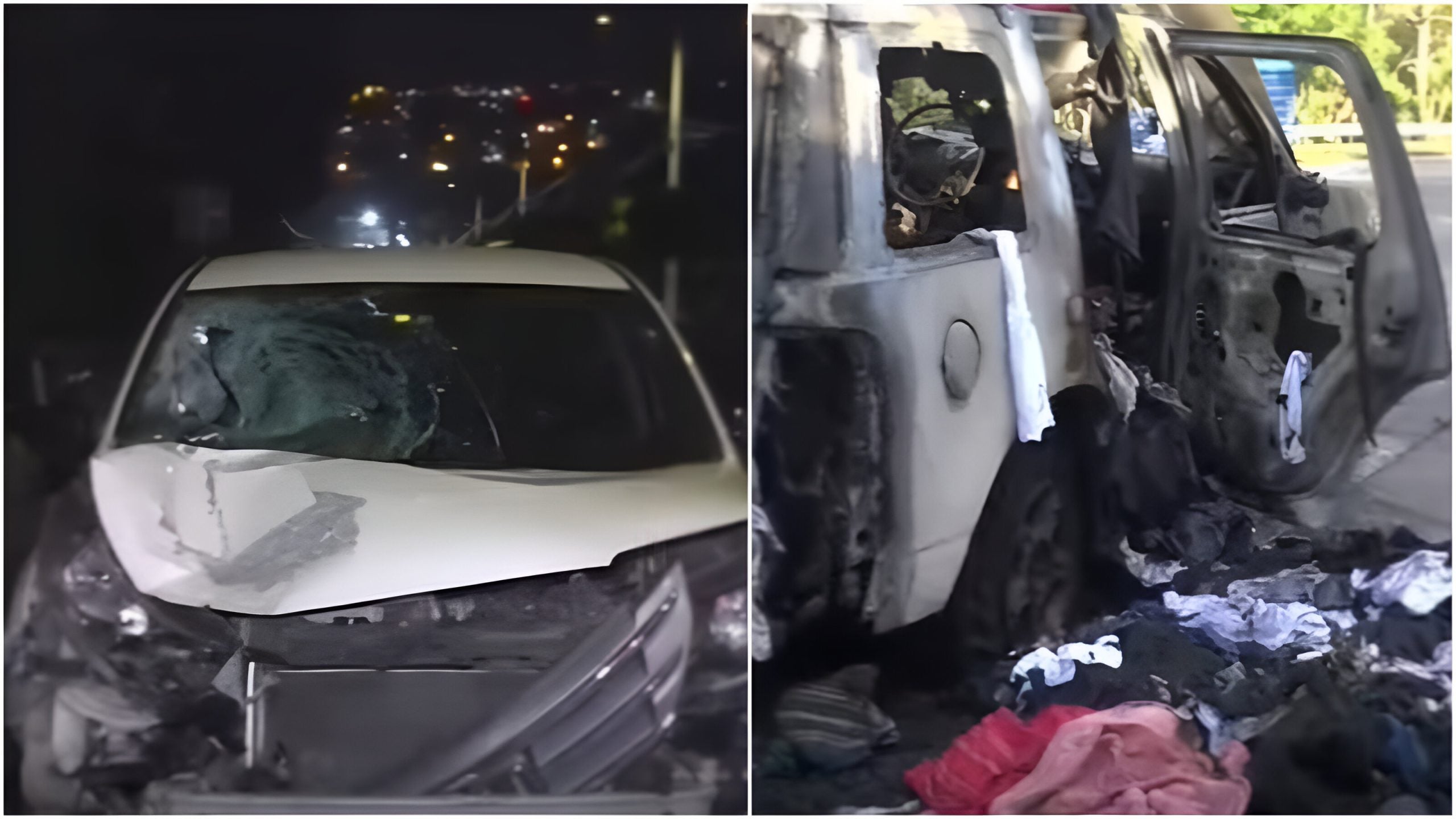 Atropello en El Carrizal e incendio de camioneta