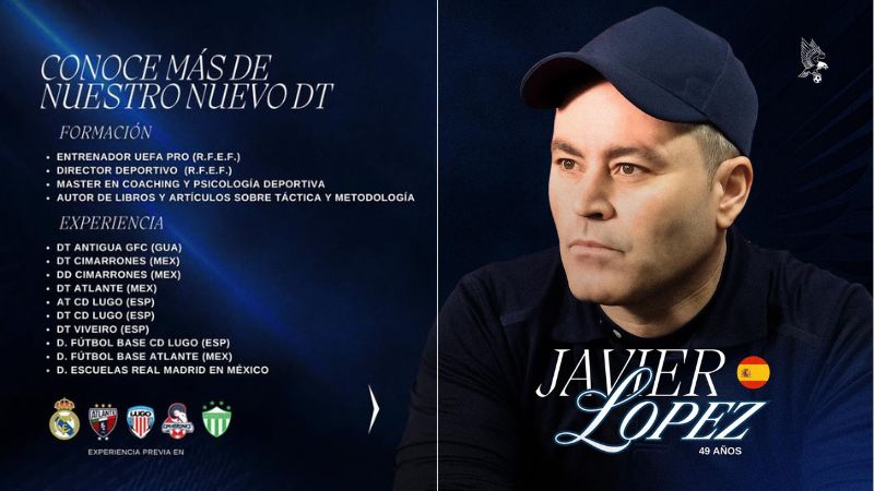 Este es el currículum del nuevo técnico de Motagua, Javier López.