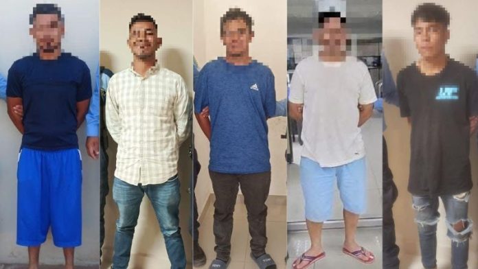 hombres detenidos en Comayagua