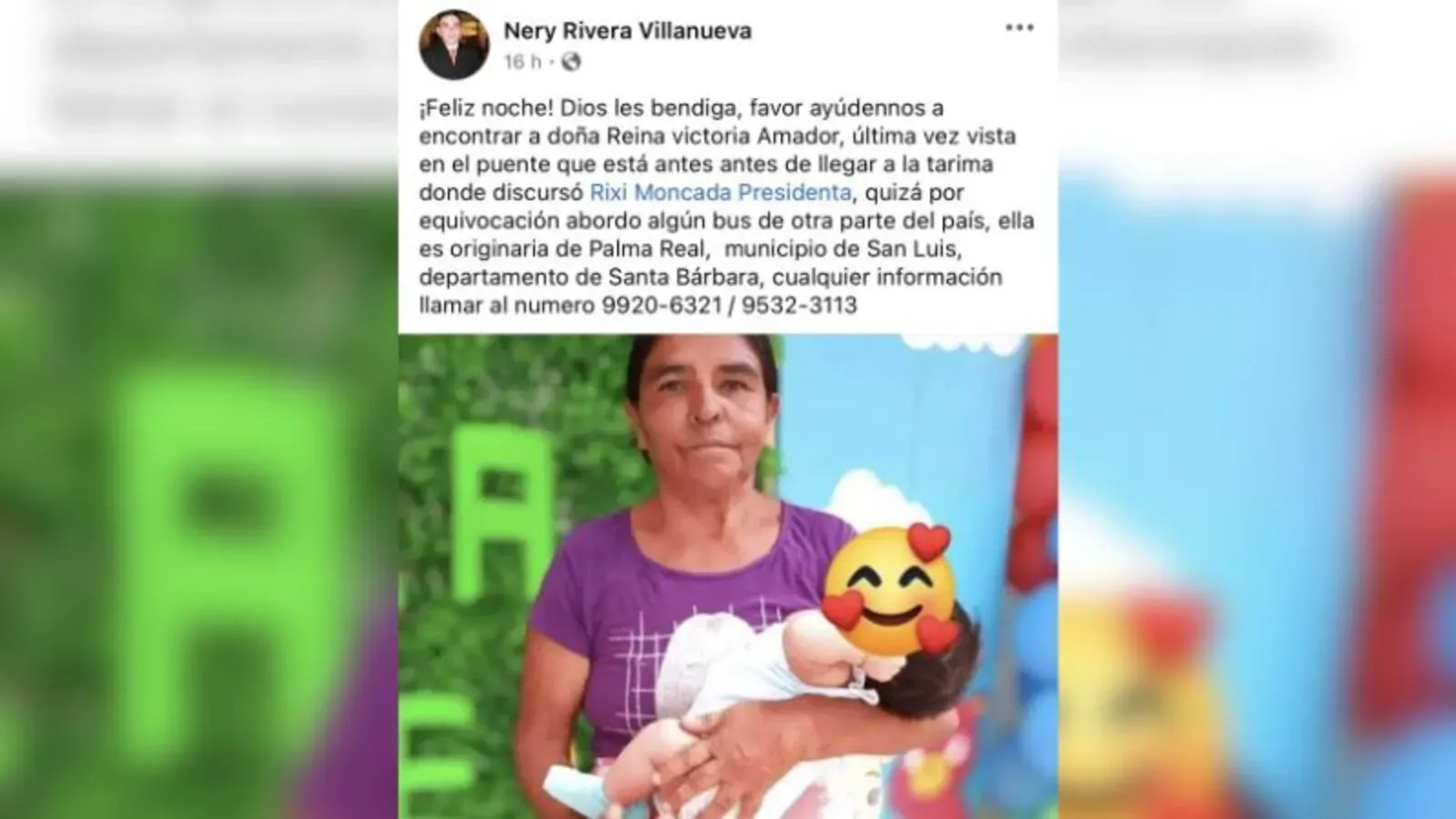 Una mujer y un niño desaparecen marcha de Libre