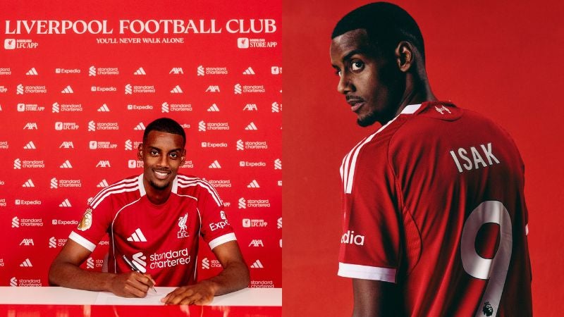 El atacante sueco usará la camiseta número nueve con el Liverpool.