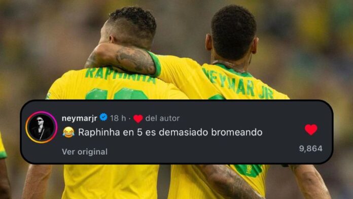 Neymar criticó el quinto puesto que recibió Raphinha en el ranking del Balón de Oro 2025.