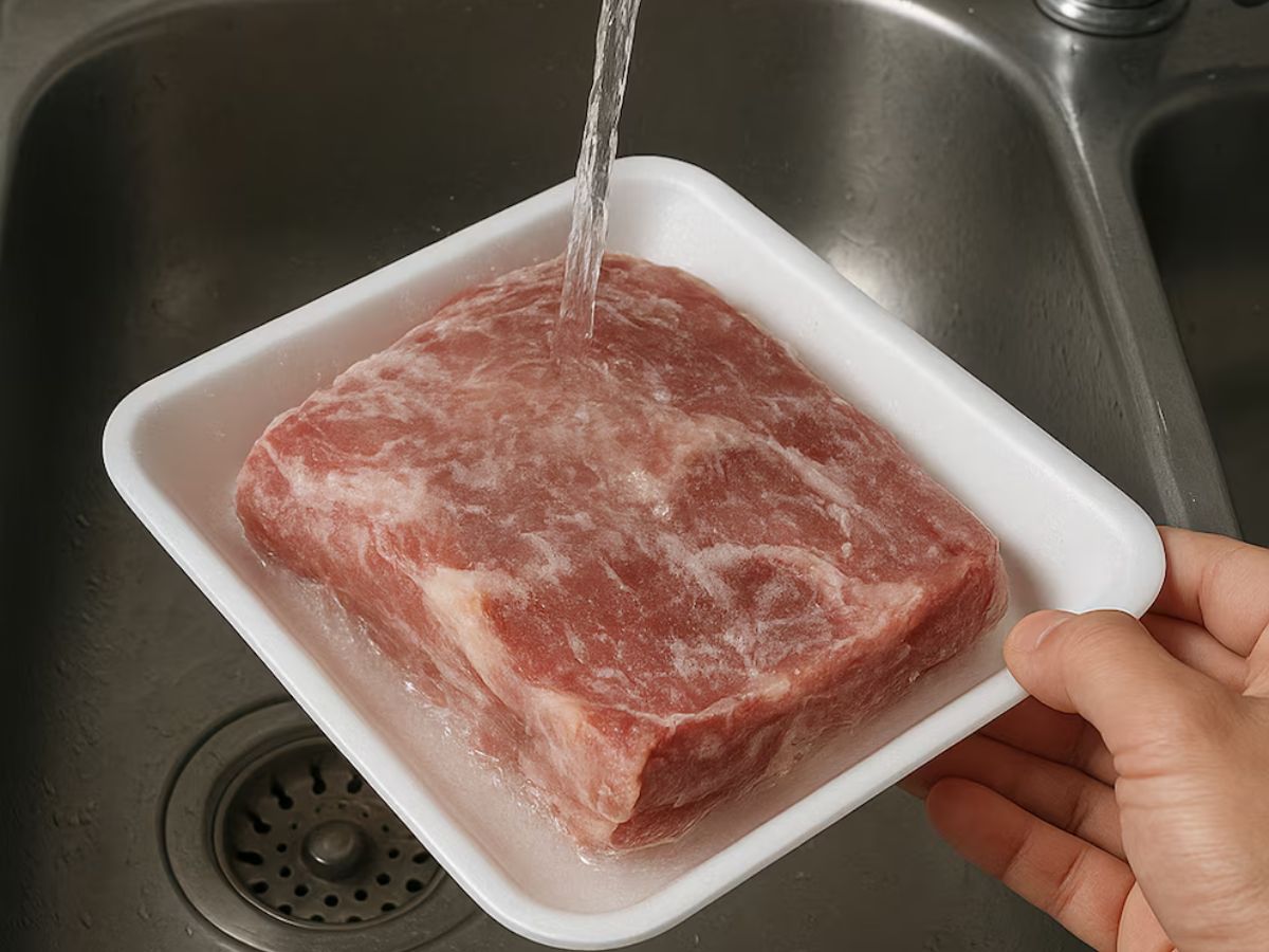 fallos al descongelar carne