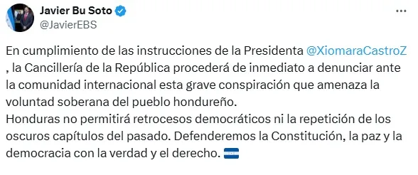 Cancillería denunciará ante comunidad internacional supuesta conspiración electoral
