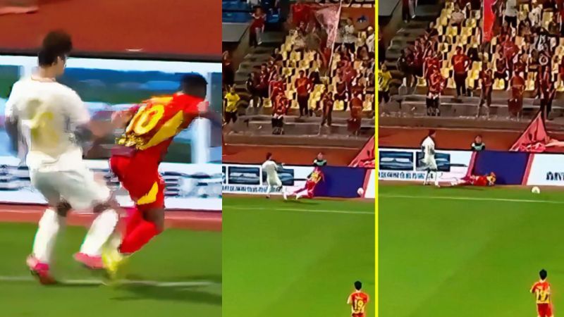 En esta acción se lesionó el jugador togolés, Samuel Asamoah.