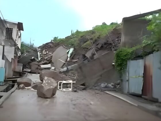 derrumbe en colonia El Reparto