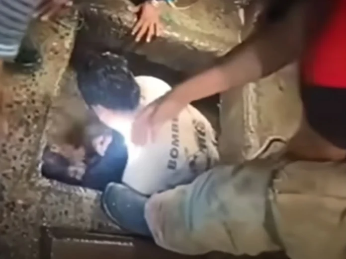 Bomberos rescate hombre Peña Blanca