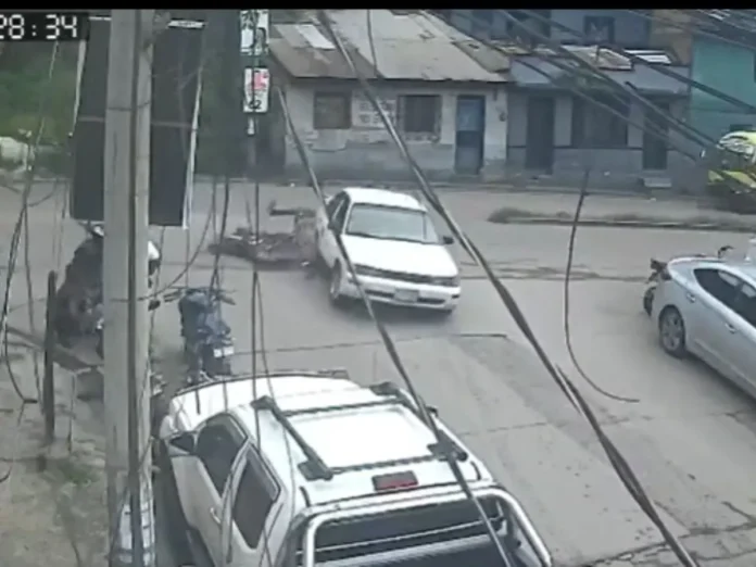 Accidente taxista motociclista Comayagüela