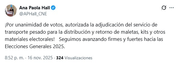 Ana Paolla Hall transporte electoral