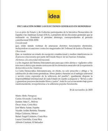Comunicado de grupo IDEA