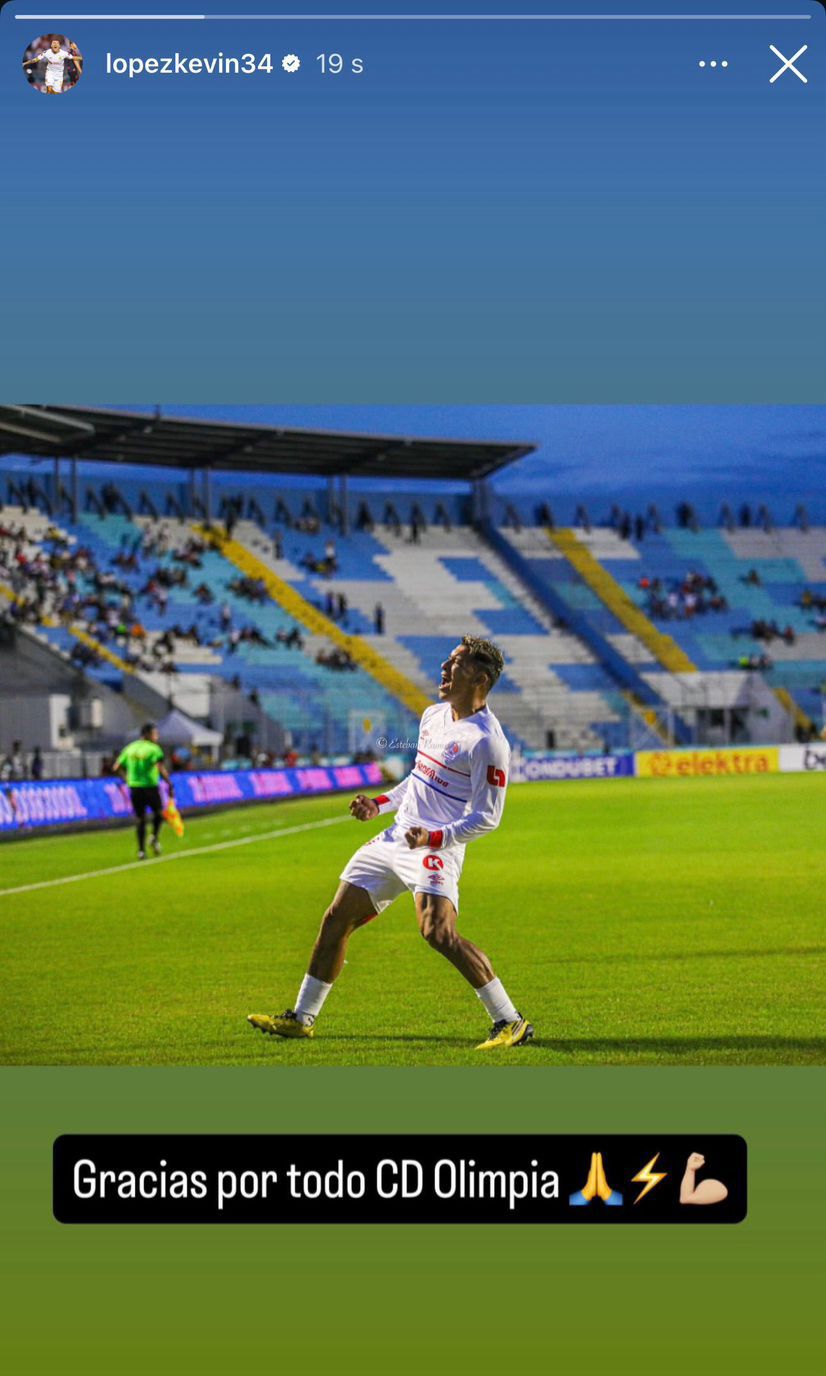Así es la despedida de Kevin López de Olimpia, en pleno torneo de Apertura.