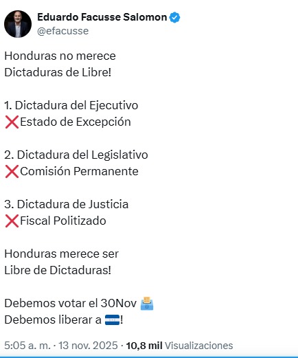 Diversos sectores políticos rechazan el estado de excepción en Honduras