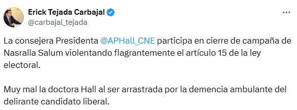 "Participar en jornadas de oración no está prohibido en ningún lado": Jorge Cálix