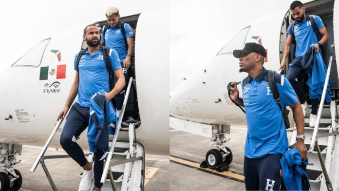 El equipo hondureño aterrizó en suelo costarricense para cumplir el decisivo partido del martes.