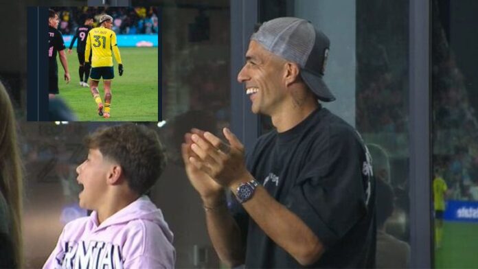 El delantero uruguayo del inter Miami, Luis Suárez, se burla de la eliminación el Nashville SC.