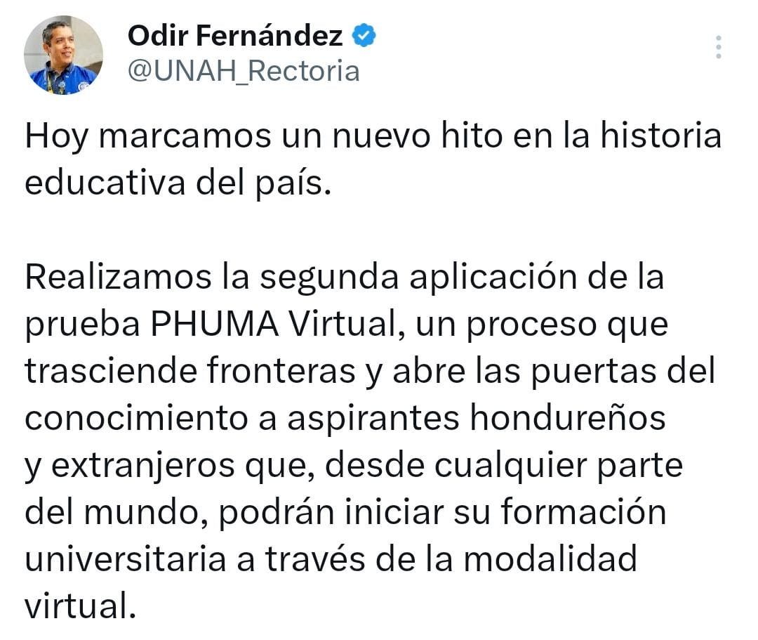 UNAH realiza segunda aplicación de la prueba PHUMA Virtual