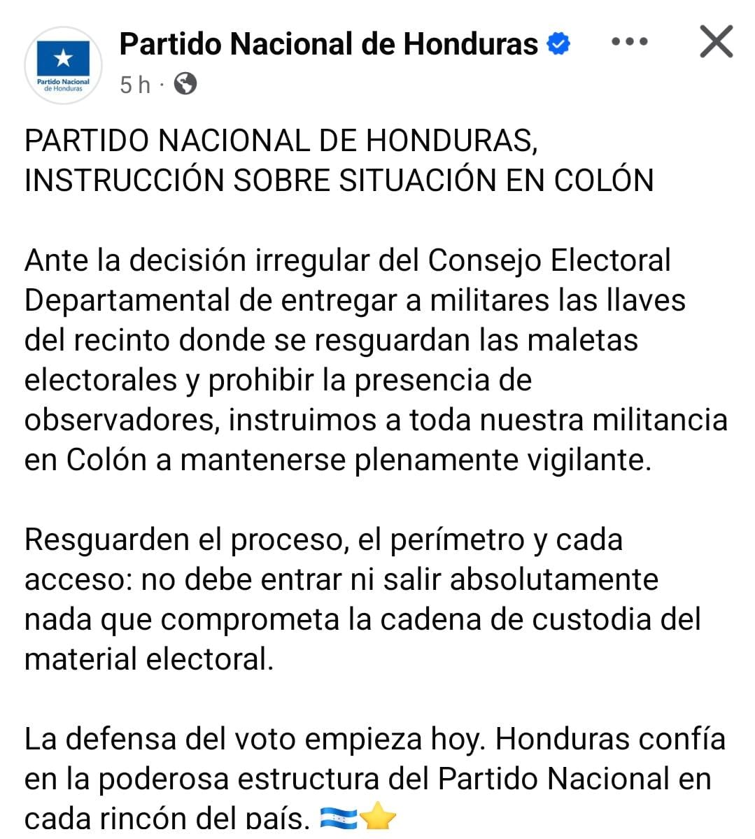 Denuncian entrega de recinto con material electoral a militares