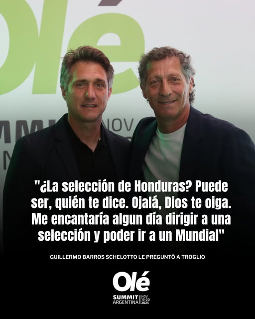 Pedro Troglio aparece junto a Guillermo Barros Schelott, actual DT del Vélez Sarsfield.