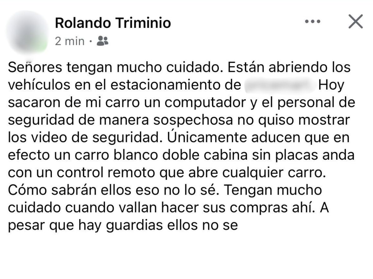 Robo en estacionamientos de centros comerciales Honduras (2)