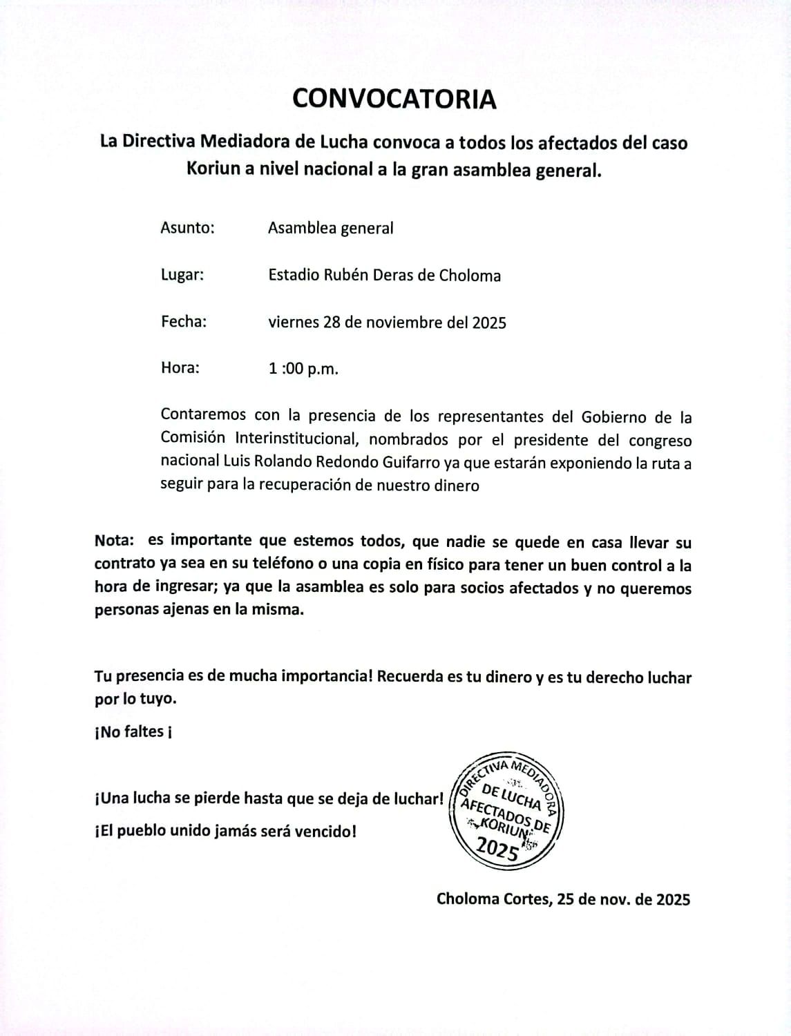 convocatoria 