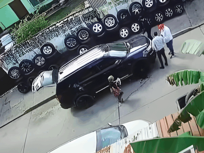 Cámara de seguridad capta momento en que atacan abogado en San Pedro Sula