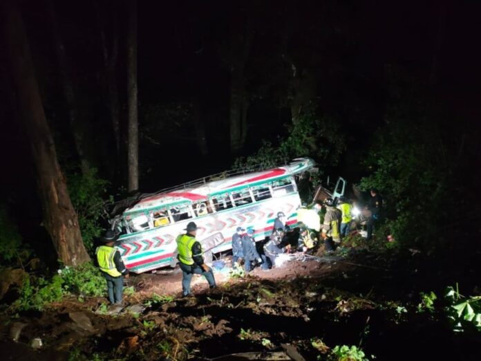 Accidente bus Guatemala