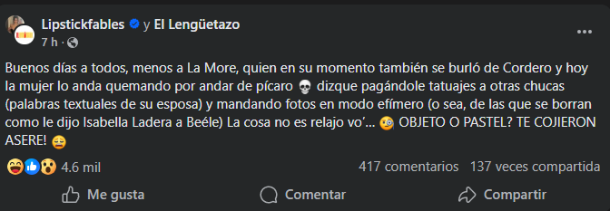 Ana Alvarado arremetió contra La More.
