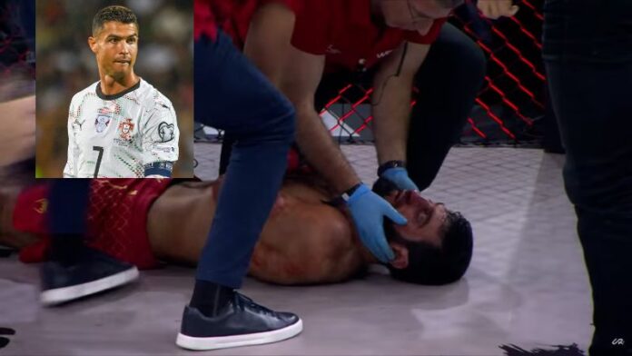 El luchador danguestani, Umakhan Ibragimov, se desplomó tras recibir un intenso castigo del neerlandés, Brian Hooi.