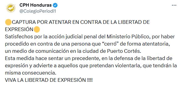 CPH respalda requerimiento fiscal por hechos que vulneraron la libertad de expresión