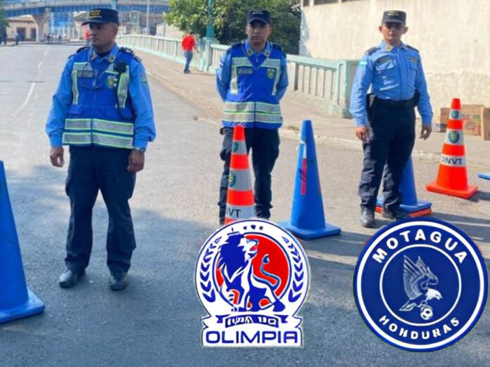 Calles cerradas y operativo especial: lo que hará la Policia Nacional por el Olimpia–Motagua