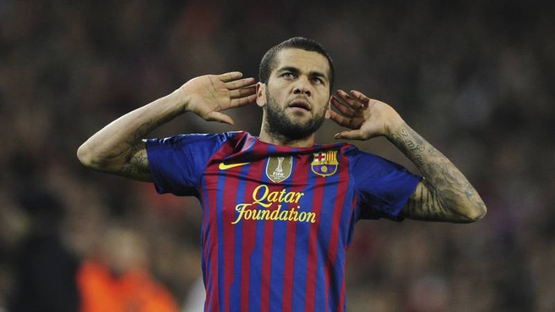 Su mejor momento futbolístico lo paso Dani Alves con la camisa del Barcelona.