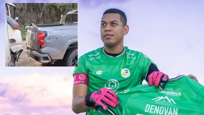 El guardameta Denovan Torres sufrió un accidente automovilístico en la ciudad de El Paraíso.