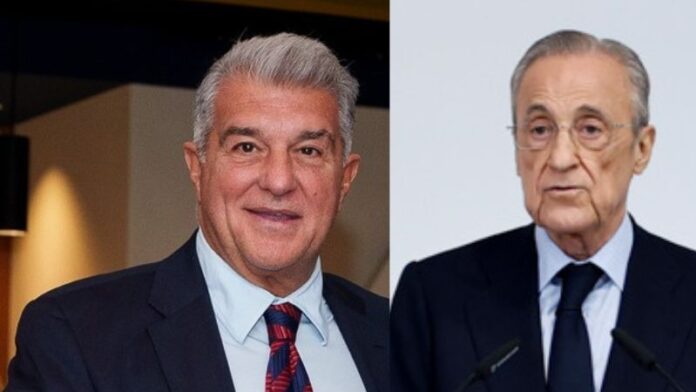 El presidente del Barcelona, Joan Laporta, le contestó a su homólogo del Real Madrid, Florentino Pérez.