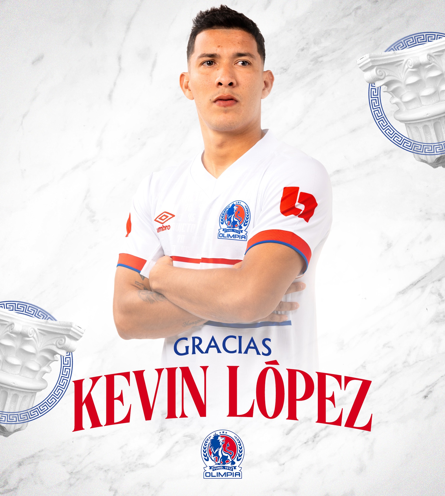 Así despidió Olimpia al delantero, Kevin López.