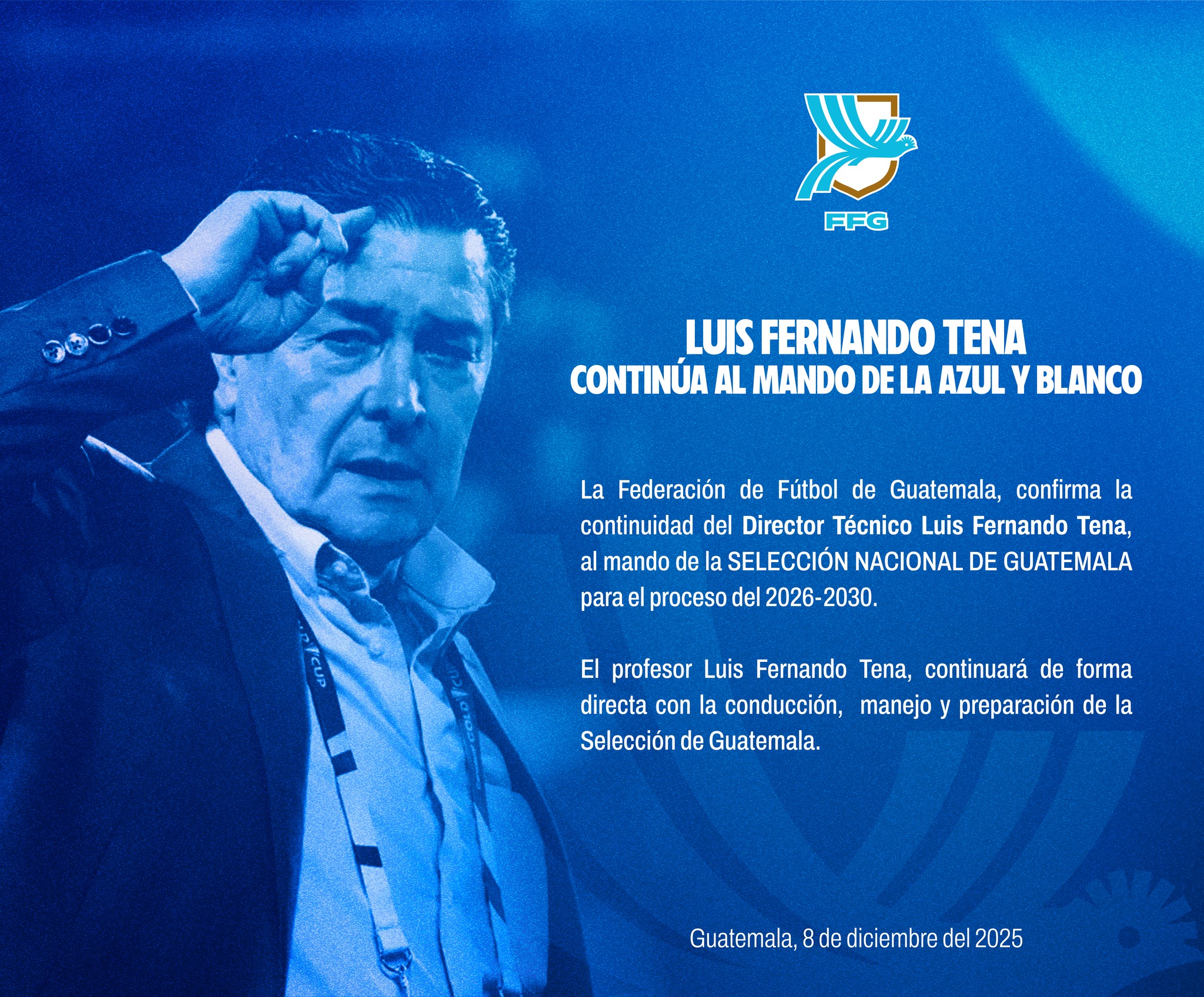 Así anunció Guatemala la continuidad del técnico mexicano, Luis Fernando Tena.